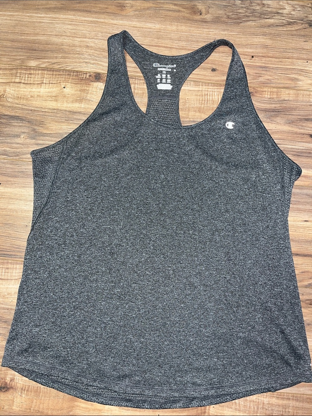 Champion Women's Heather Charcoal Racerback Tank Top